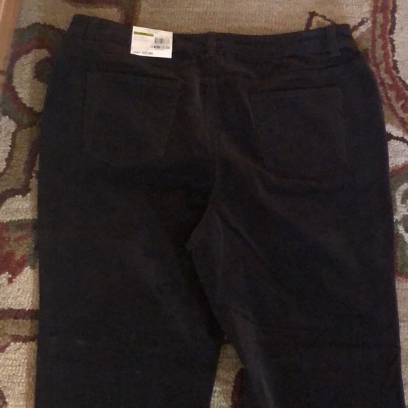 CHARTER CLUB Size 14 Short Corduroy Tummy Slim Panel Chocolate Brown Stretch NEW - Picture 16 of 16
